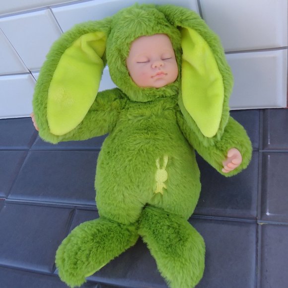 ANNE GEDDES BUNNIES BABY DOLL HEDGEHOG SLEEPING PLUSH
